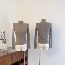 批发实物实拍 抗菌自发热高领打底衫女秋冬内搭高级感针织上衣