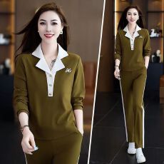 批发休闲运动套装女春秋款2025新款<b class='q'>显瘦</b>洋气女士减龄户外跑步服两件套