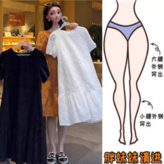 批发2025格洛森<b class='q'>衬衫</b>领大口袋洋气时尚遮肚子镂空显瘦<b class='q'>女士</b>连衣裙