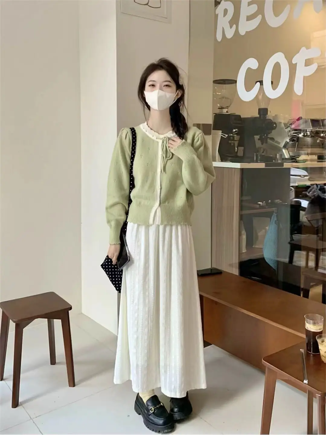 리본 디테일 니트 카디건 상세 이미지 5