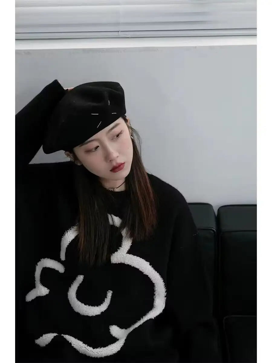 입체 자수 플라워 니트 상세 이미지 4