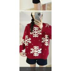 批发发亿工厂实拍大码女<b class='q'>装</b>2025冬季新款慵懒风胖显瘦新年红色针织毛衣