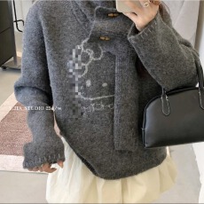 批发韩系卡通<b class='q'>可爱</b>套头上衣针织衫女秋冬新款慵懒风保暖内搭毛衣配围巾