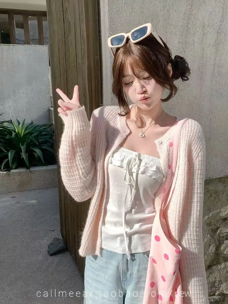 와플 니트 가디건 상세 이미지 3