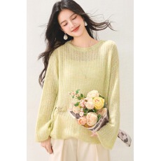 批发实拍◆2026<b class='q'>镂空</b>圆领钩花套头<b class='q'>针织</b>防晒衫女新款宽松<b class='q'>罩衫</b>