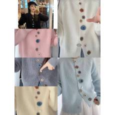 批发<b class='q'>新款</b>纯色奶系秋冬<b class='q'>新款</b>女宽松韩版针织衫加厚<b class='q'>毛衣</b>开衫女爆款