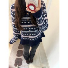 批发费尔岛<b class='q'>毛衣</b>外套<b class='q'>女</b>秋冬圣诞穿搭小象提花针织<b class='q'>开衫</b>氛围感慵懒风上衣