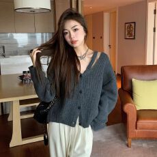 批发2025慵懒毛衣外套秋季新款设计高级<b class='q'>宽松</b>针织韩版开衫上衣休闲