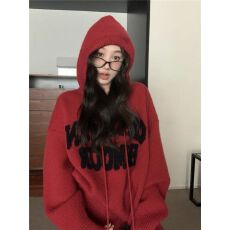 批发港风复古<b class='q'>宽松</b>慵懒针织衫上衣法式字母刺绣新款高级百搭软糯<b class='q'>毛衣</b>