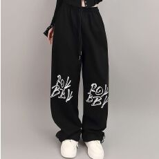 批发两穿印花运动长<b class='q'>裤</b>女<b class='q'>嘻哈</b>练舞hiphop街舞宽松束脚卫<b class='q'>裤</b>潮
