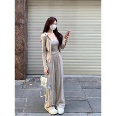 批发休闲运动套装女2025<b class='q'>春</b>秋搭配一整套高级感时尚卫衣卫裤三件套洋气