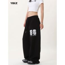 批发街舞潮牌美式复古松紧腰字母<b class='q'>印花</b>宽松爵士舞运动裤hiphop卫裤