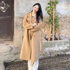 批发赫本风西装大衣<b class='q'>女</b>秋冬季中长款高级感小个子毛呢外套2025新款爆款