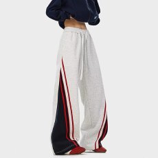 批发美式休闲<b class='q'>运动裤</b>女春秋高腰宽松垂感束脚卫裤小个子直筒学生阔腿裤