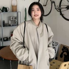 批发【飞行外套 】2026狮城春秋新款<b class='q'>夹克</b>棒球领休闲美式棒球服外套潮