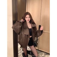 批发欧货复古高级感皮衣外套女2026年早<b class='q'>秋</b>新款设计感pu夹克机车服上衣