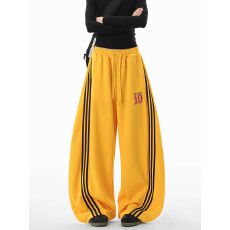 批发美式复古三条杠撞色卫裤<b class='q'>男</b>女秋季hiphop<b class='q'>运动</b>阔腿裤宽松休闲<b class='q'>长裤</b>潮