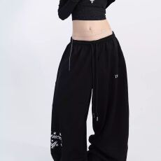 批发【印花 割袋+后<b class='q'>裤</b>袋】爵士嘻哈街舞潮牌jazz卫<b class='q'>裤</b>休闲<b class='q'>裤</b>弯刀直筒