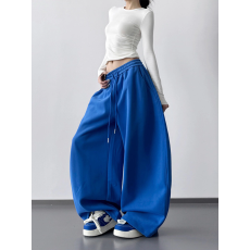 批发2026新款宽松休闲裤男<b class='q'>韩版</b>潮流百搭裤子夏季薄款坠感阔腿拖地长裤