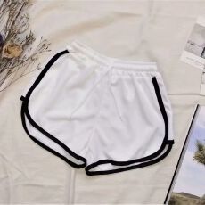 批发春夏新美式复古纯欲辣妹短裤女中腰<b class='q'>休闲</b>运动短裤<b class='q'>热裤</b>阔腿瑜伽