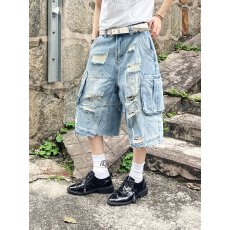 批发夏季新款美式<b class='q'>短裤</b>男女潮牌薄款设计感小众宽松<b class='q'>大码</b>运动休闲五分裤