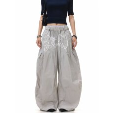 批发美式<b class='q'>运动裤</b>女夏天新款高腰直筒蝴蝶结休闲卡其色速干工装裤