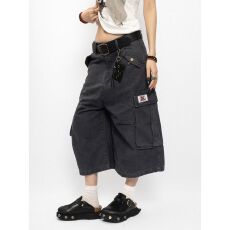 批发美式工装多口袋<b class='q'>七分裤</b>女夏季宽松显瘦阔腿裤休闲裤中裤短裤