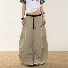 批发潮牌 美式高街休闲工装裤<b class='q'>男</b>女2026春夏新款学生宽松冰丝阔腿长裤