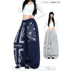 批发美式vibe街头暗黑风重工解构刷银扎染<b class='q'>休闲</b>裤2025新款宽松阔腿长裤