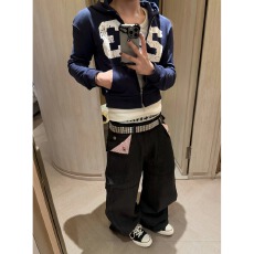 批发新款ins美式水洗微喇牛仔裤男女款春秋季宽松休闲阔腿裤潮牌vibe