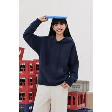 批发380g卫衣潮牌落肩定制印logo刺绣秋冬连帽衫外套工作服工装文化衫