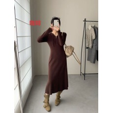 批发长款法式黑色连衣裙女秋季2025新款高端气质裙子长袖收腰裙子连帽