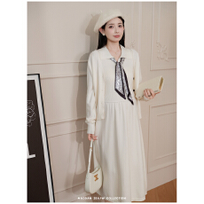 批发韩2026春chic套装裙女秋新款微胖高端精致温柔风减龄巨好看两件套