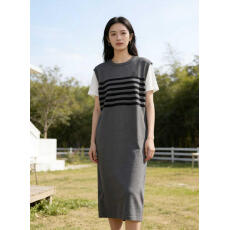 批发2026年夏季新款蕾丝拼接连衣裙女装宽松显瘦松弛感时尚百搭气质裙