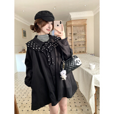 批发秋冬新款-小魔女学院风波点披肩风衣外套女<b class='q'>甜美</b>上衣外套