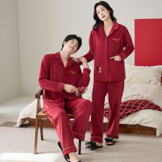 批发新款冬季女大红喜庆长袖婚庆海岛绒珊瑚绒<b class='q'>情侣</b><b class='q'>睡衣</b>婚庆本命年结婚