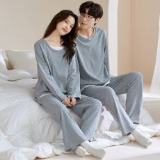 批发春秋季女睡衣长袖<b class='q'>全棉</b>春季家居服情侣网红睡衣纯棉秋季套装薄款男