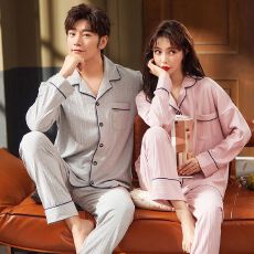 批发春秋季女睡衣长袖春季休闲家居服<b class='q'>情侣</b><b class='q'>睡衣</b>直播6535套装套头薄款男