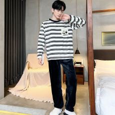 批发冬季加<b class='q'>绒</b>加厚男士<b class='q'>睡衣</b>法兰<b class='q'>绒</b>加厚<b class='q'>珊瑚</b><b class='q'>绒</b>套装休闲保暖家居服