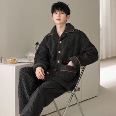 批发300克提花绒保暖男士睡衣冬季<b class='q'>新款</b>长袖长<b class='q'>裤</b>卡通家居服套<b class='q'>装</b>