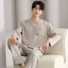 批发春秋季新款100%纯棉套头卡通男士<b class='q'>长袖</b>青少年套装<b class='q'>家居服</b>男生