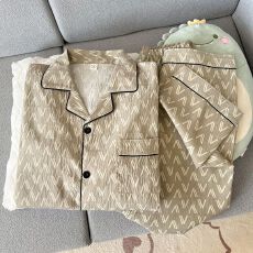 批发春秋爆款印花<b class='q'>睡衣</b>男云朵棉薄款翻领长袖简约休闲<b class='q'>男士</b>家居服套装