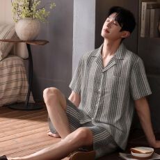 批发春夏季<b class='q'>男</b>款莱赛尔时尚舒适家居服睡衣