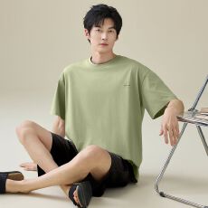 批发夏季睡衣男士纯棉薄款短袖短裤休闲两件套男款家居服套装