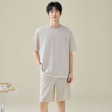 批发夏季睡衣男士莫代尔薄款短袖短裤休闲两件套男款家居服套装