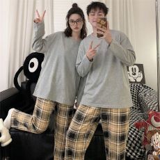 批发<b class='q'>情侣</b><b class='q'>春夏</b>季新款睡衣男女同款长袖仿棉日韩高级感可外穿<b class='q'>家居服</b>套装