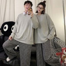 批发<b class='q'>情侣</b><b class='q'>春夏</b>季新款睡衣男女同款长袖仿棉日韩高级感可外穿<b class='q'>家居服</b>套装