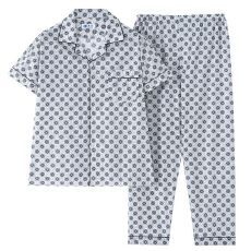 批发夏季<b class='q'>男士</b>有排门跑量款短袖长裤中青年薄款睡衣男家居服