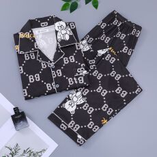 批发春秋季<b class='q'>男士</b>170克仿棉长袖新款加大码爸爸开衫家居服套装