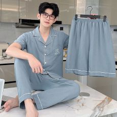 批发<b class='q'>三件套</b>男士<b class='q'>睡衣</b>开衫云朵棉（天丝爽棉）短袖短裤长裤高级